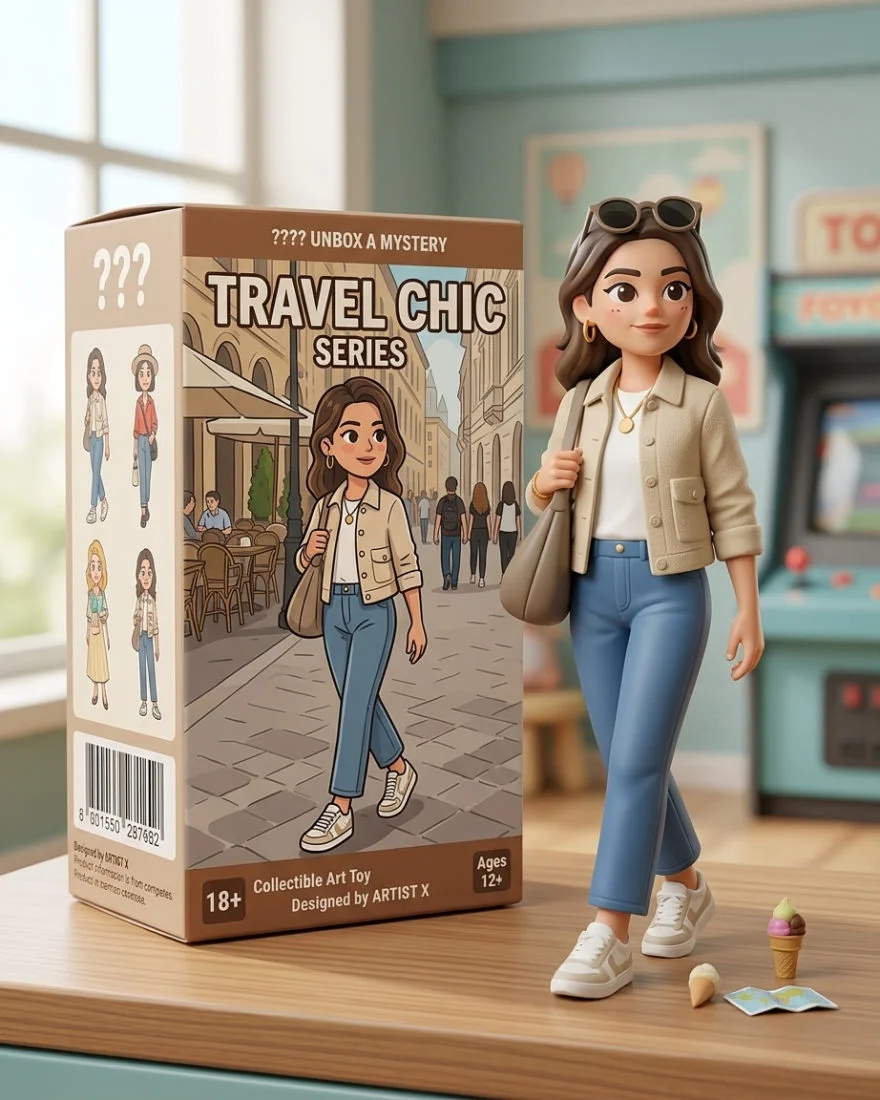 A playful 3D doll portrait created with the AI Doll tool